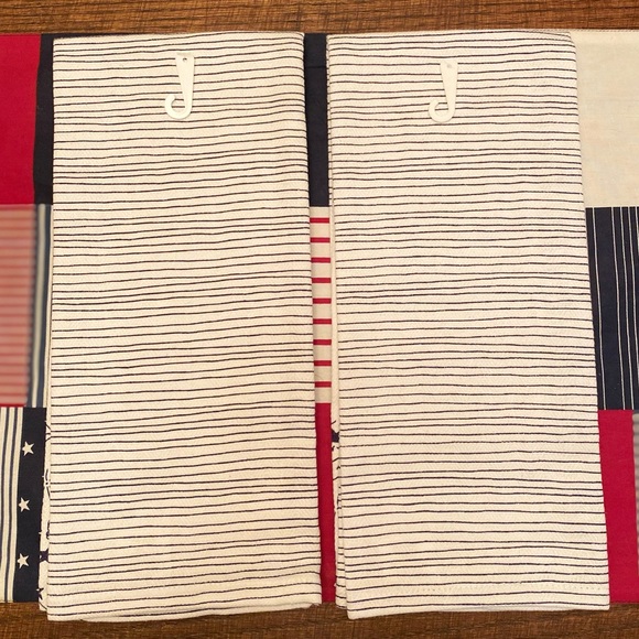 Rae Dunn Happy Camper Patriotic Sign & Patriotic Boom Y’all Kitchen Towels Set - Picture 13 of 15